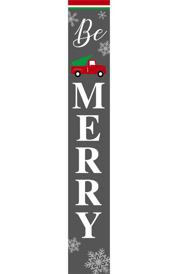 Be Merry (Red Truck) Porch Sign