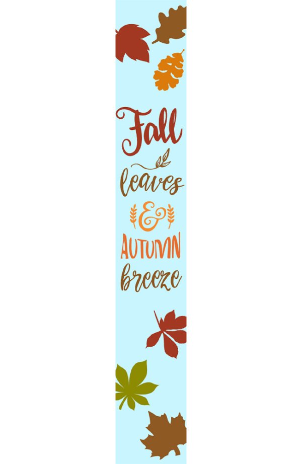 Fall Leaves & Autumn Breeze Porch Sign