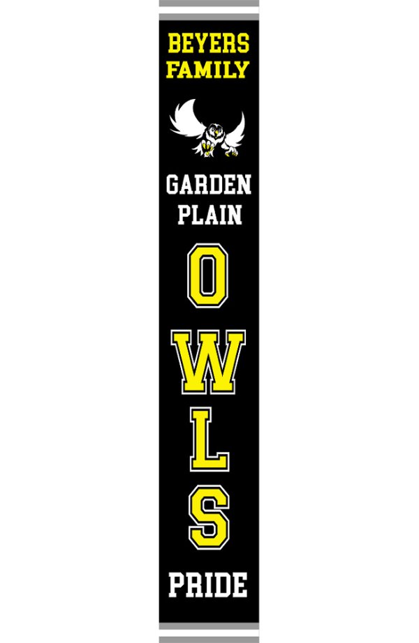 Garden Plain Owls Pride Porch Sign