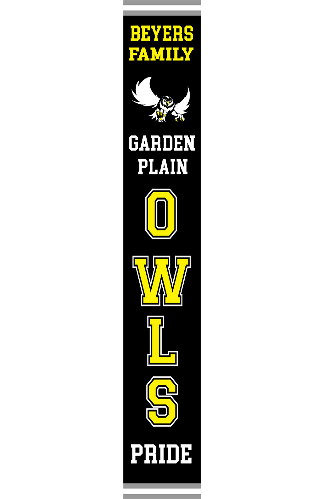 Garden Plain Owls (Personalized) Pride Porch Sign