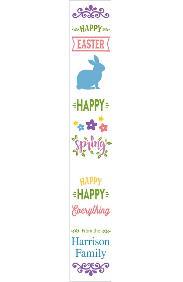 Happy Easter Happy Spring Porch Sign