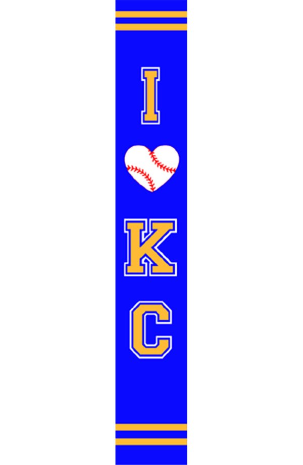 I Love KC Baseball Porch Sign