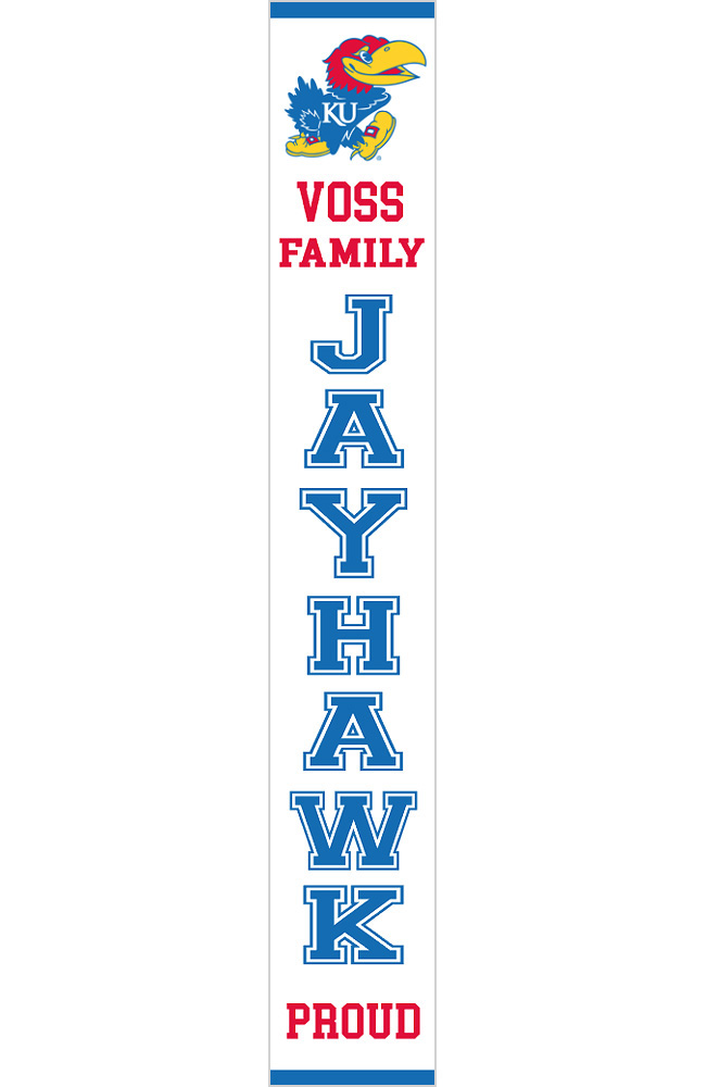 Jayhawk Proud (Personalized) Porch Sign