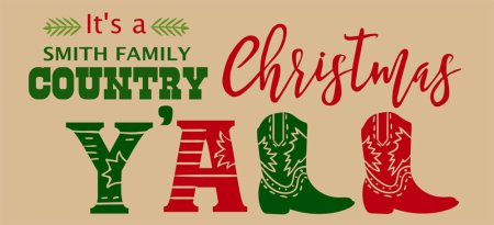 It’s a Country Christmas, Y’all (Personalized) Large Box