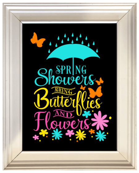 Spring Showers Bring Butterflies and Flowers